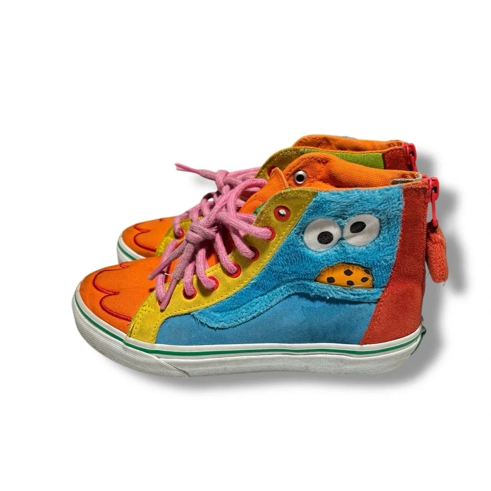 Vans SK8 Hi Zip SESAME STREET 'Big Bird' Boys Girls‎ Unisex Shoes Size 3 EU 34